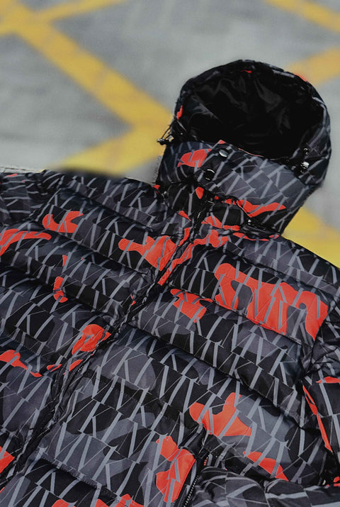 LIMITED EDITION ORIGINAL GREY CAMO PUFFER JACKET