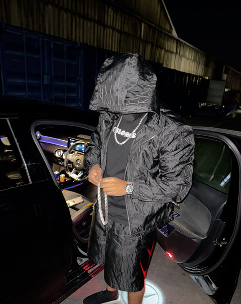 MVKL OBLIQUE WINDBREAKER  - OBSIDIAN (SHORTS INCLUDED)